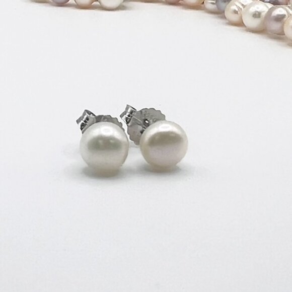 Pastel Freshwater Cultured Pearl Set in 925 Sterling Silver - Picture 3 of 3